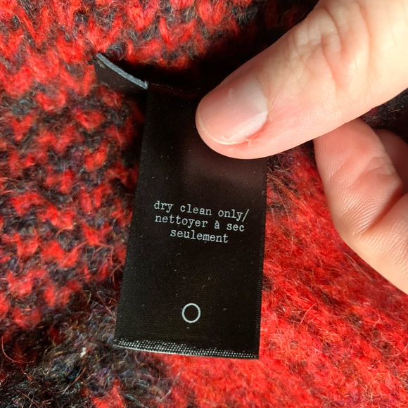 Rag & Bone Buffalo Plaid Red & Black Cowl Neck Scarf - Picture 3 of 5